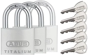 ABUS Titalium Vorhangschloss Vorhängeschloss 64TI 20-60mm gleichschließend - Bild 1 von 2