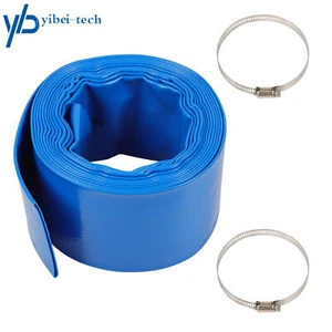3" x 25FT Irrigation Discharge PVC Hose with Two Hose Collets For Swimming Pool - Picture 1 of 12