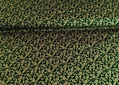 Glitzerranken Weihnachtsstoffe grün Baumwolle Webware Weihnachtsbaum 50 cm - Bild 1 von 2