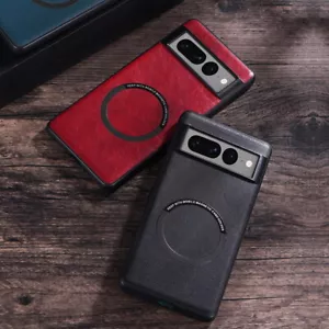 Für Google Pixel 8 Pro 8 6 7 Pro Magsafe Hülle stoßfest magnetisch Leder Abdeckung - Bild 1 von 16