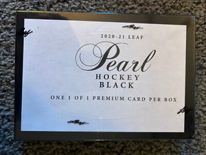 2020-21 Leaf Pearl Hockey Black Hobby Box One 1 of 1 Premium Card Per Box 1/1