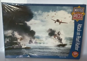 Master Pieces Puzzle ATTACK ON PEARL HARBOR 550 Pc New & Sealed Damaged Box - Picture 1 of 13