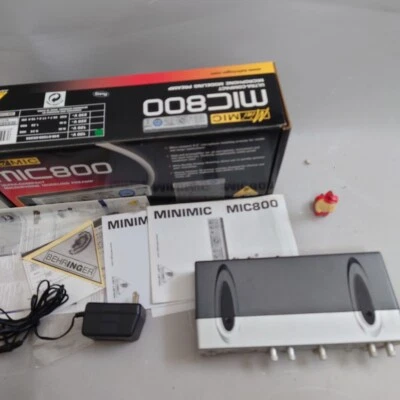 Behringer MIC800 MINIMIC Micrófono Preamplificador Tubo de Vacío Modelador con Adaptador y Caja Foto 1 de 4