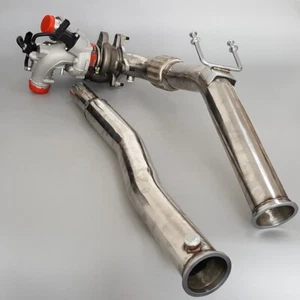 K04 F23T 340HP Turbocharger+3" Exhaust Tube For VW Jetta GTI Mk5 Mk6 Audi A3 2.0 - Picture 1 of 5