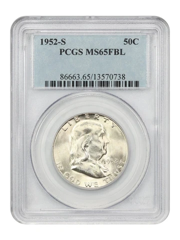 1952-S Franklin Half Dollar 50c Full Bell Lines PCGS MS65FBL Cover