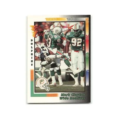 Mark Clayton 1992 Wild Card #19 Miami Dolphins Football Card NM - Image 1 of 3