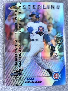 1999 Topps Finest Sammy Sosa Sterling Unpeeled Refractor Card #261 Cubs Rare! - Picture 1 of 2
