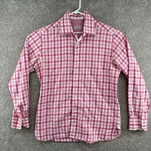 Sebastien James Collection Women's Button Down Size XL Pink Check Long Sleeve - Picture 1 of 10
