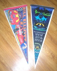 2 Bill Elliott Pennant-1995 Batman Forever Racing Team-McDonald Racing Team-Rare - Picture 1 of 3