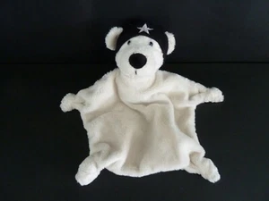 K12. SIGIKID ROCK STAR FLACHES KUSCHELTIER EISBÄR WEISS BANDANA BIKER SCHWARZ STERN - Bild 1 von 3