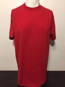 Vintage 1980s New Jerzees Red Blank T-Shirt L 50/50 Heavyweight Never Worn NOS - Picture 1 of 5