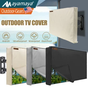 30"-65" Outdoor TV Cover For Flat Screens 600D Weatherproof Television Protector - Picture 1 of 15