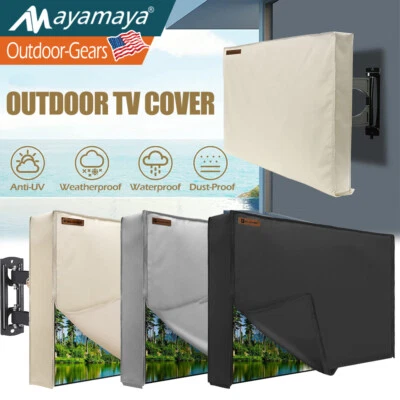 30"-85" Outdoor TV Cover For Flat Screens 600D Weatherproof Television Protector - Image 1 of 4