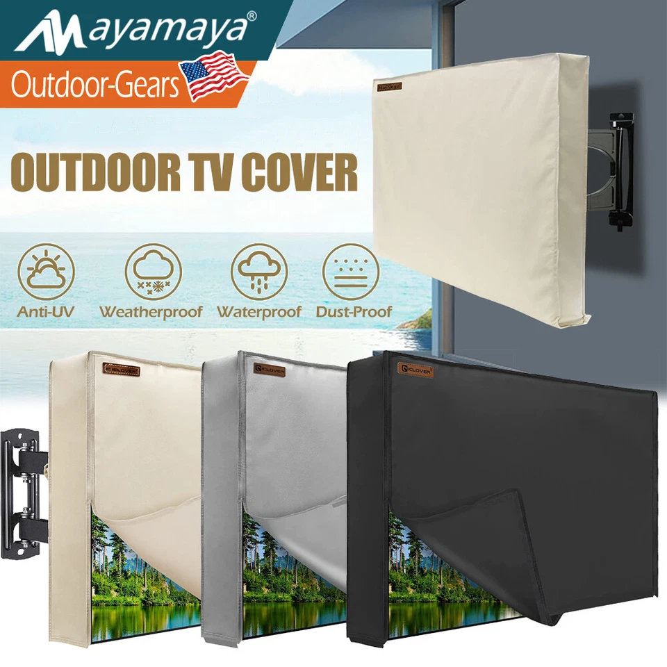 30"-85" Outdoor TV Cover For Flat Screens 600D Weatherproof Television Protector - Image 1 of 4