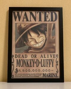ONE PIECE Luffy framed clear file poster wall hanging illustlation Japan NEW