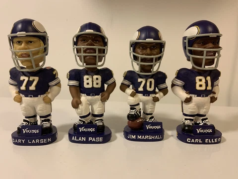 Minnesota Vikings "Purple People Eaters" Bobblehead Set Of 4 Cover