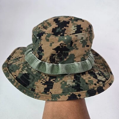 Ejército de Estados Unidos Hombres Sombrero Pequeño Verde Marrón Digital Camuflaje Cubierta de Campo Boonie Nylon Sarga Foto 1 de 4