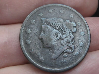 1835 Matron Head Large Cent Penny- Head of 1836,VG/Fine Details - Image 1 of 4