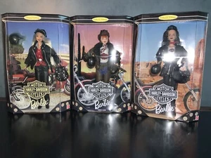 Harley-Davidson Barbie Doll #1, #2, #3 New NRFB 1996, 1998, 1999 NIB - Picture 1 of 11