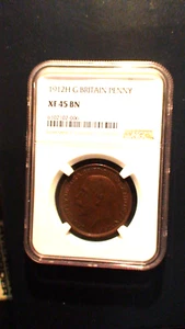 1912H Great Britain Penny NGC XF45 BN 1P Coin PRICED TO SELL QUICKLY!! - Picture 1 of 4