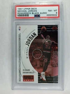 1997-98 UPPER DECK MICHAEL JORDAN POWERDECK BLACK AUDIO PSA 8 HOF MVP BULLS GOAT - Foto 1 di 2