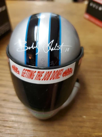 BOBBY LABONTE CAROLINA PANTHERS SIMPSON SIGNATURE EDITION MINI HELMET WITH BOX Cover