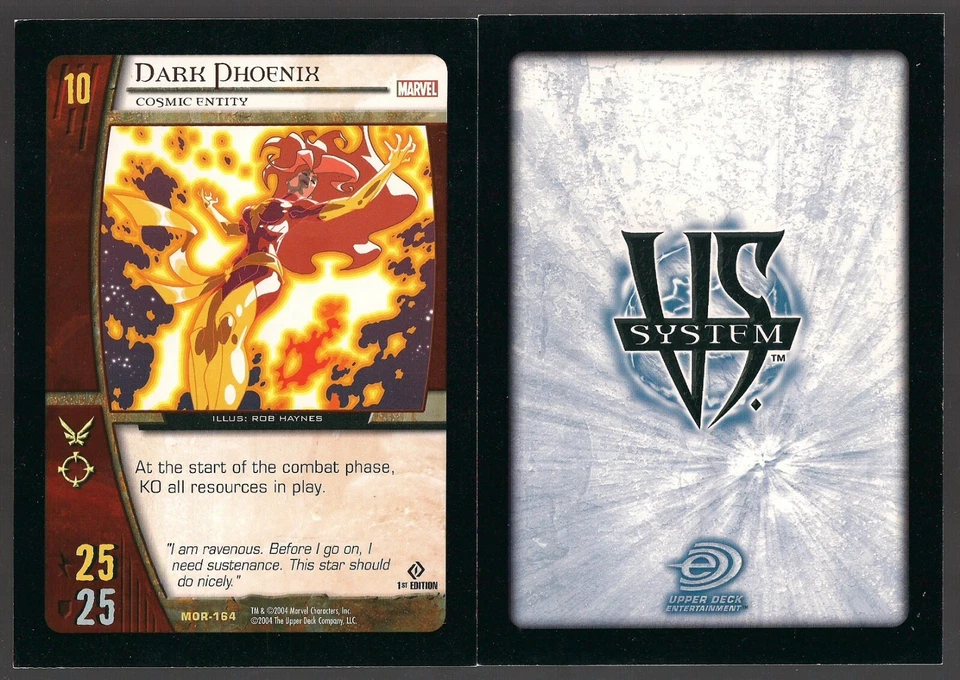 VS SYSTEM CCG DARK PHOENIX JUMBO TRADING CARD MOR-164 UD MARVEL 1ST ED NM-   - Image 1 of 1