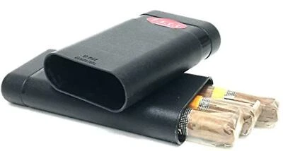 Fess Black Telescoping 3 Cigar Crush proof Smell Proof Odor Resistant Airtight T - Image 1 of 2