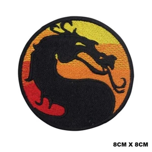 Mortal Combat rundes Logo bestickt Aufnäher Aufbügeln/Nähen Aufnäher Charge - Bild 1 von 1