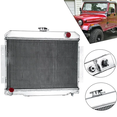 Fits 1972-1986 1974 Jeep CJ5 CJ6 CJ7 Cherokee 4.2L 583 4 Rows Aluminum Radiator - Изображение 1 из 4