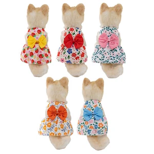Dog Dresses Puppy Princess Bowknot Dress Dogs Skirt Cute Summer Pet Clothes - Picture 1 of 19