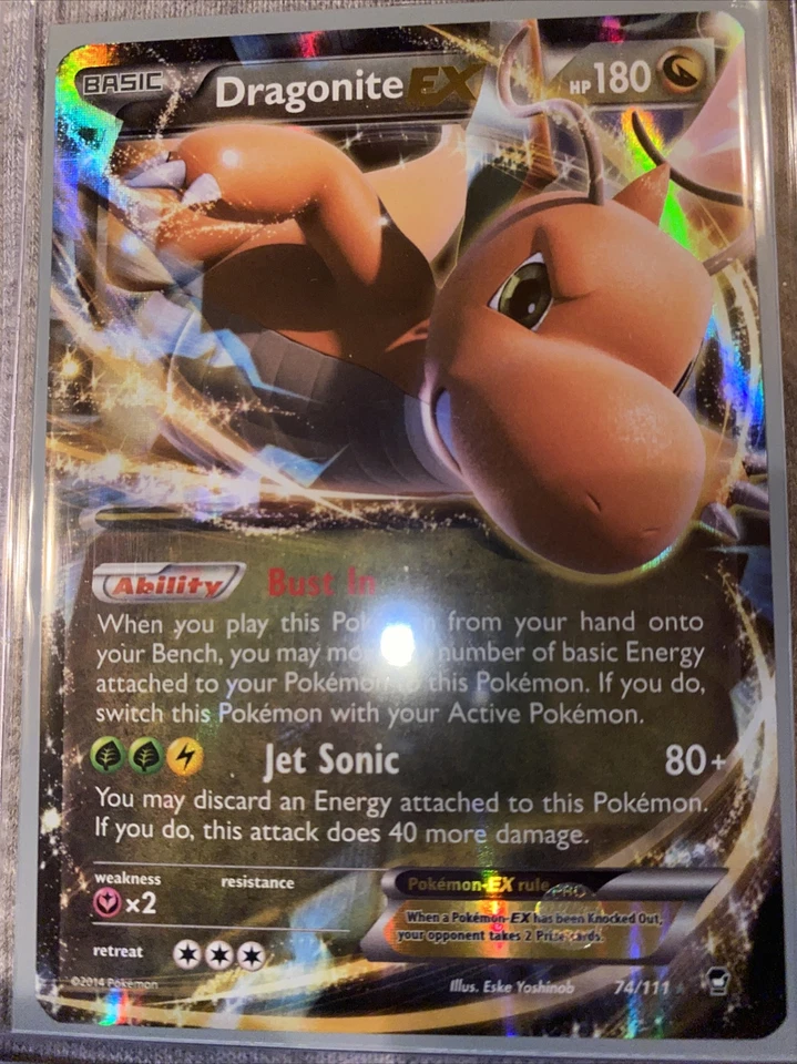 Dragonite EX 74/111 NM Mint Full Art Holofoil Ultra Rare Holo Pokemon Card - Image 1 of 1