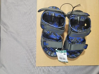 Sandalia Eddie Bauer River Correas Ajustables Azul Gris Camuflaje Niño Grande Talla 12 Nueva Foto 1 de 4