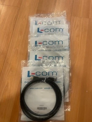 5 Pack 10Ft USB2.0 Type A Male to Type A Male Cable Cord Black             L-Com - Image 1 of 3