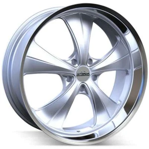 24 inch 24x10 Strada OLD SKOOL Brushed Silver wheels rims 5x5 5x127 +15 - Picture 1 of 1