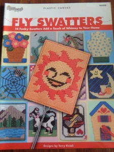 NEEDLECRAFT SHOP PLASTIC CANVAS PATTERN BOOK FLY SWATTERS 14 DESIGNS #845508 - Picture 1 of 2