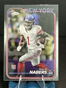 Malik Nabors 2024 Topps Chrome NFL RC Silver Rookie #205 Giants - Picture 1 of 2