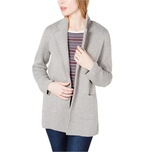 Mason Jules Knit Blazer Womens XS Open Front Gray Pockets - Picture 1 of 6