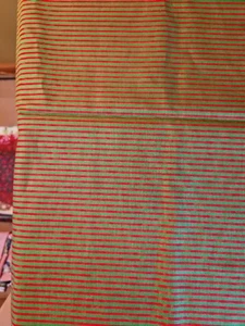Christmas Olivia Red Green Mini Stripe Cotton Quilt Fabric Ian Falconer 1 yard - Picture 1 of 2