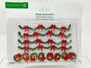 Department 56 Dorfzubehör Weihnachtszweige & Kränze Set 12 Teile Rentner - Bild 1 von 3