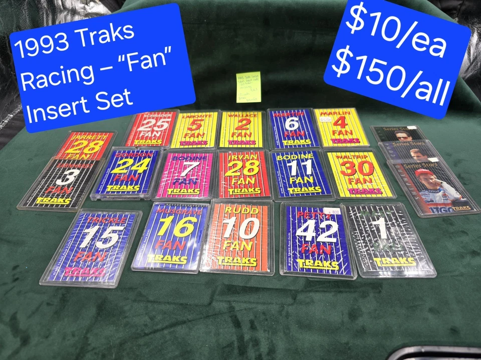 1993 Traks Racing Fan Insert Set NASCAR 17/20 Cards Petty Gordon Waltrip - Image 1 of 1