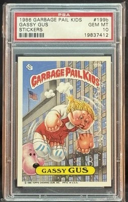 1986 GARBAGE PAIL KIDS SERIES 5 #199B GASSY GUS PSA 10 GEM MINT - Image 1 of 2