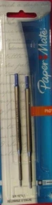 New Old Stock PaperMate Ballpoint pen Refill Carded 2 Pk Blue Medium Point - Imagen 1 de 1