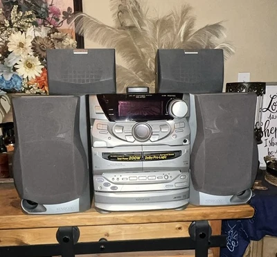 Rare Kenwood RXD-A700 Mini Hi-fi Component 3 CD Changer Cassettes AM/FM - Image 1 of 4