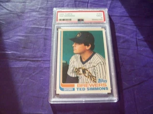 1982 TOPPS #150 TED SIMMONS PSA 9 - Foto 1 di 2