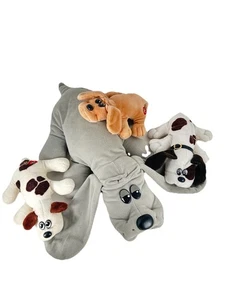Vintage Pound Puppies Set Of 4 Tonka 1985 mom and 3 babies - Picture 1 of 8