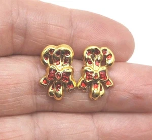 Pendientes de bastón de caramelo de Navidad esmaltado GT perforados 3/4", D37 - Imagen 1 de 3