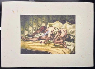 Erotic Artprint - „Cunnilingus 69er“ L. Courbouleix 1935 boobs oralsex wie NEU - Bild 1 von 2