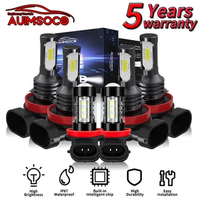 Kit de faros LED de haz antiniebla alto/bajo blanco frío para Chevrolet Impala 2006-2013 Foto 1 de 4