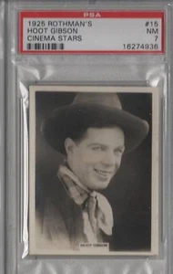 1925 ROTHMAN'S cinema stars #15 Hoot GIBSON psa 7 NM WESTERN STAR - Picture 1 of 1